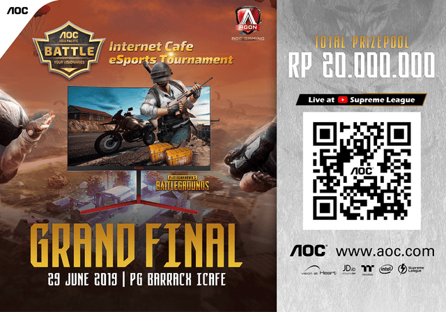 20 Tim Lokal Akan Bertarung Di AOC PUBG Pan Asian Internet Cafe Esports