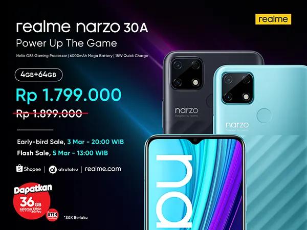 Harga Flash Sale realme narzo 30A