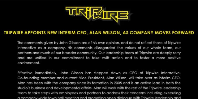 Dikritik Karena Pro Anti Aborsi, CEO Tripwire Interactive John Gibson Mundur Dari Jabatannya