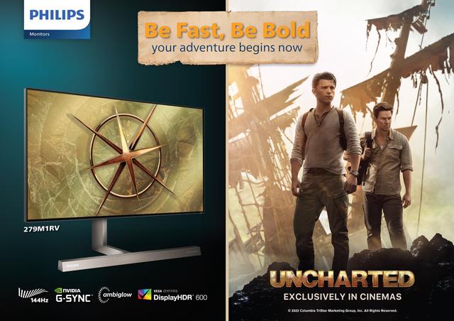 Kolaborasi Philips Monitors dengan Adaptasi Live - Action dari gim Uncharted Suguhkan Pengalaman Imersif Para Penonton