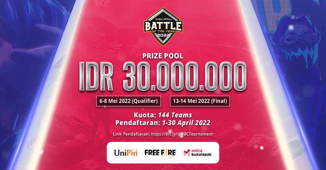 UniPin x Mitra Bukalapak Gelar Turnamen Nasional Free Fire Dengan Total Hadiah Rp 30 Juta