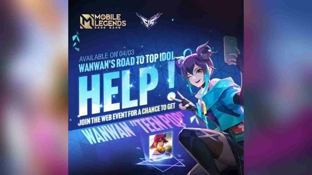 Dapatkan Skin Starlight Teen Pop Wanwan Gratis Lewat Event Web Browser MLBB!