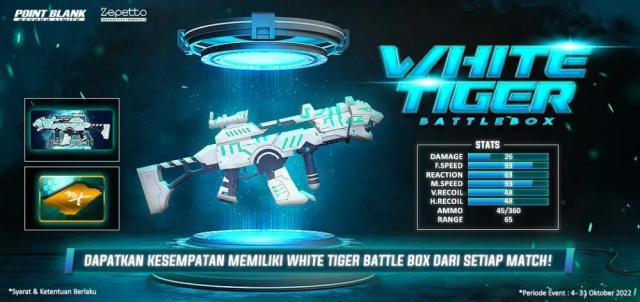 ‚ÄòMacan Putih‚Äô Senjata White Tiger Point Blank, Kini Hadir Melalui Battle Box