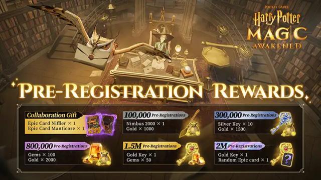 Reward Praregistrasi Harry Potter: Magic Awakened.