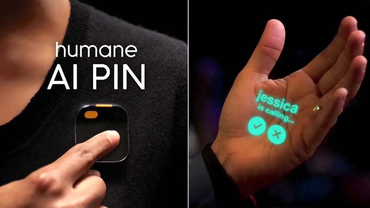 Humane Ai Pin. (sumber: Youtube AI Revolution)