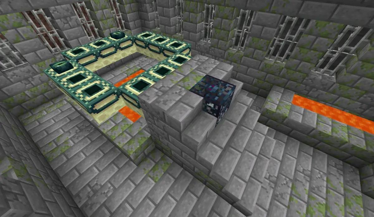 Ilustrasi bangunan simetris di Minecraft, Strongholds (FOTO: minecraft.fandom.com)