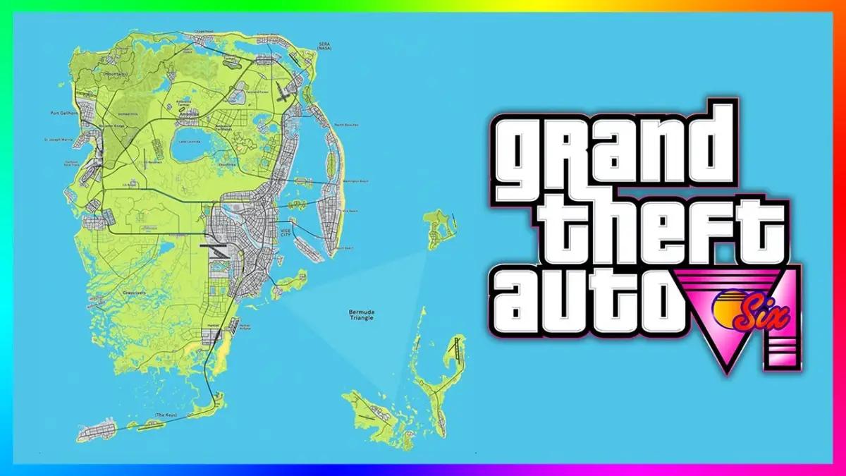 Ilustrasi Vice City Map di GTA VI. (Sumber: Youtube SMrBossFTW)