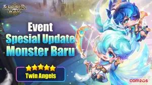 Event SP Summon untuk Twin Angels akan diadakan sampai tanggal 1 Januari, simulasi baru juga telah ditambahkan ke dalam Battle Training Ground (FOTO: Summoners War)