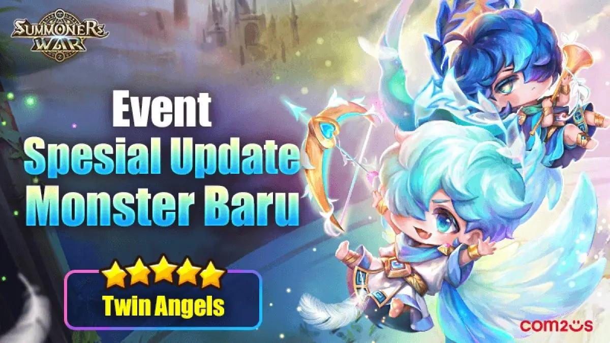 Event SP Summon untuk Twin Angels akan diadakan sampai tanggal 1 Januari, simulasi baru juga telah ditambahkan ke dalam Battle Training Ground (FOTO: Summoners War)