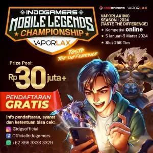 Ikuti turnament mobile legends Indogamers bersama vaporlax (FOTO: Dok.Indogamers)