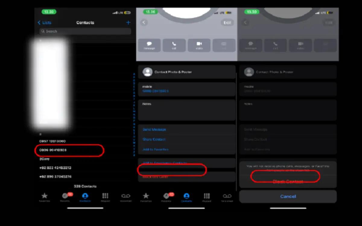 Cara blokir nomor telepon di iPhone (Dok. Indogamers) (FOTO: Dok. Indogamers)