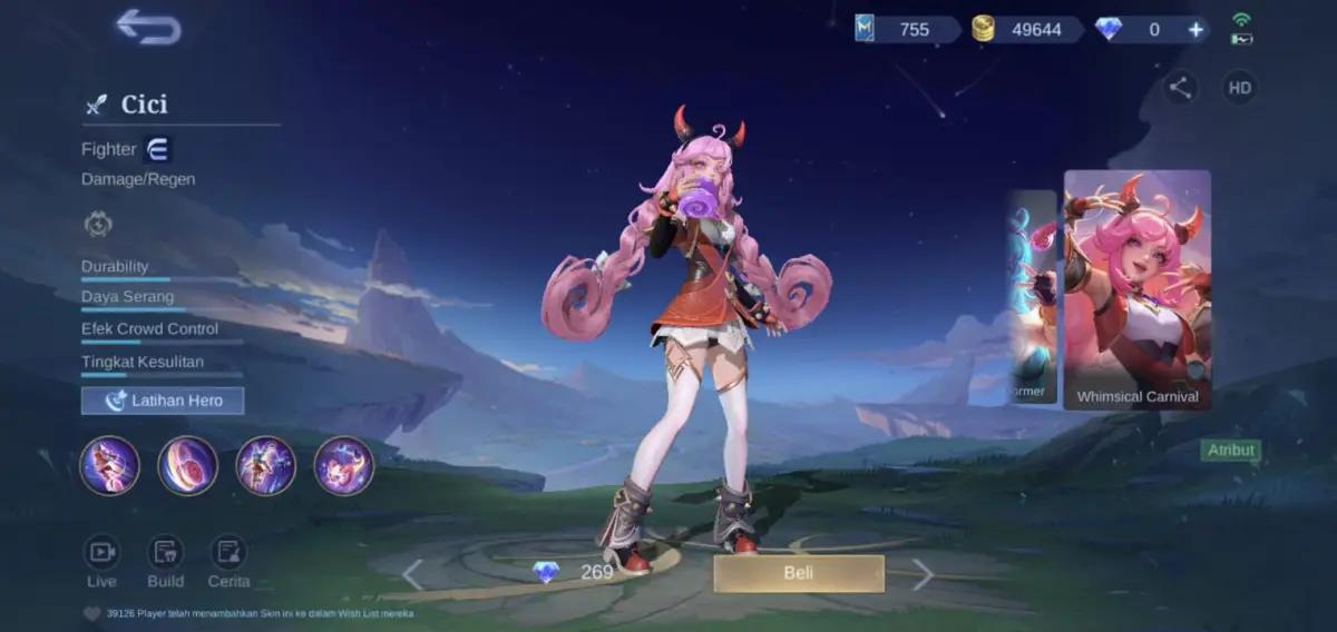 Rekomendasi Build dan Emblem Hero Cici Sebagai Jungler (FOTO: Indogamers.com/Ica Juniyanti)