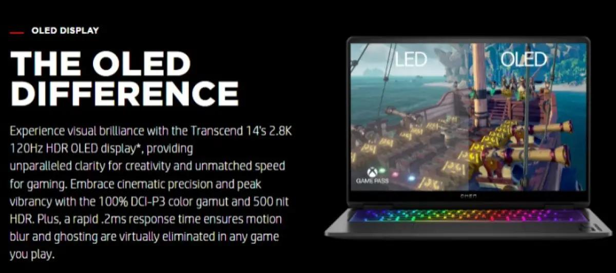 HP Omen Transcend 14. (Sumber: Omen)