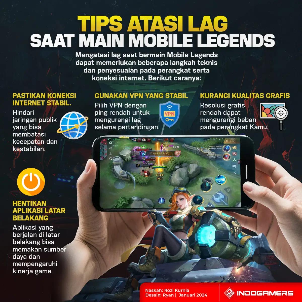 Tips Atasi Lag Saat Main Mobile Legends (FOTO: Schnix)
