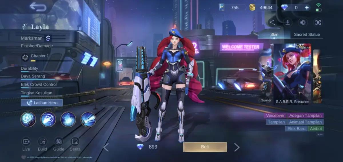 Rekomendasi Build dan Emblem Layla lengkap (FOTO: Dok.Indogamers)