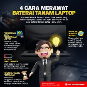 4 Cara Merawat Baterai Tanam Laptop (FOTO: Schnix)