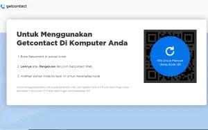 Ilustrasi Getcontact versi web untuk cek nomor tidak dikenal (FOTO: Getcontact)