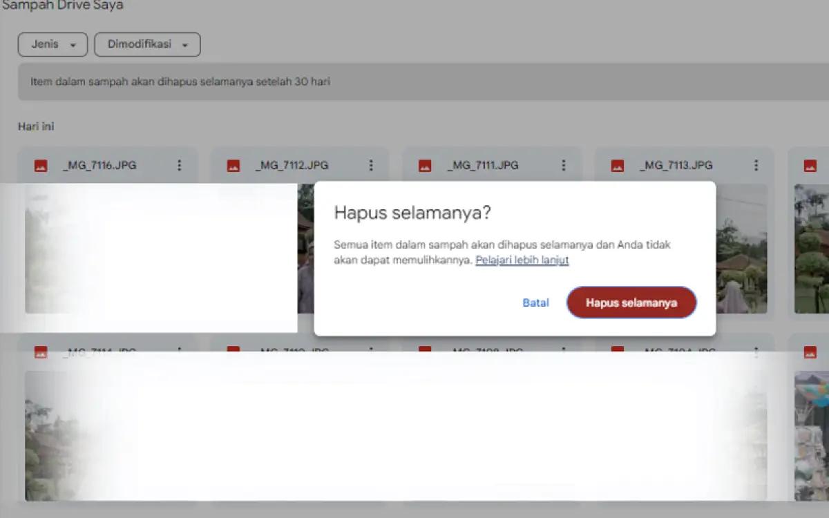 Ilustrasi cara mengosongkan penyimpanan Google Drive yang penuh. (FOTO: Indogamers)