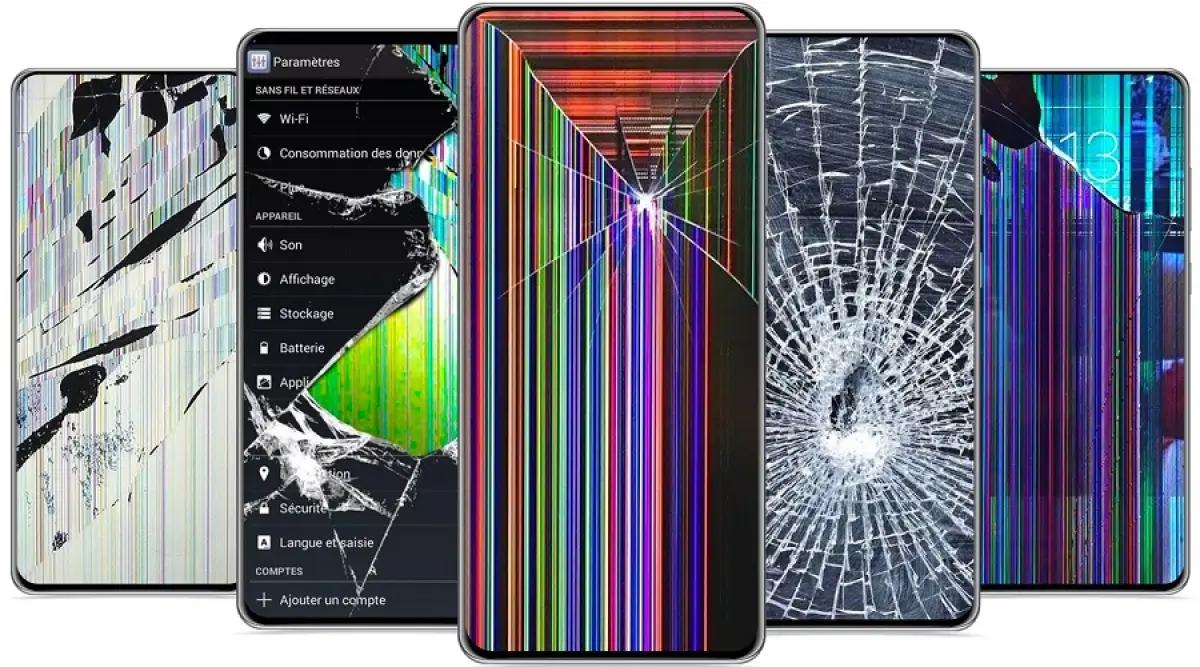Ilustrasi layar HP bergaris. (FOTO: apkpure.com)