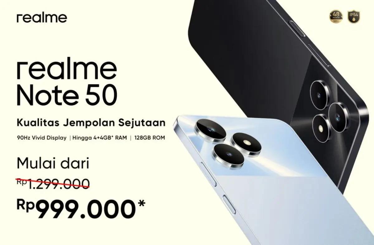Realme secara resmi mengumumkan kehadiran Realme Note 50 di Indonesia (FOTO: Realme)