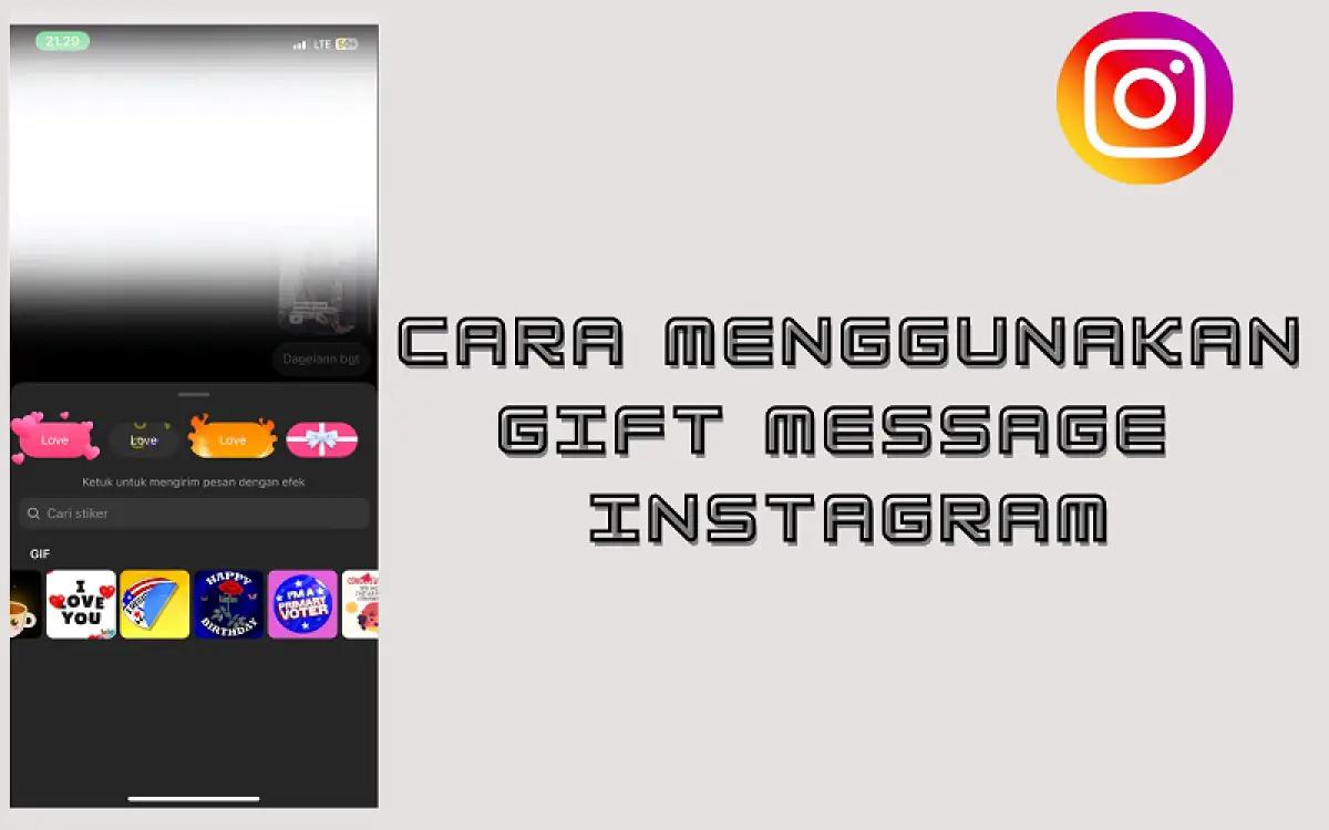 Ilustrasi menggunakan Gift Message di pesan Instagram (FOTO: Indogamers)