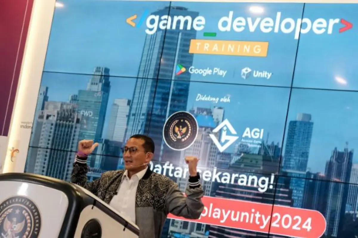 Menparekraf Sandiaga Uno menyambut baik Google Play x Unity Game Developer Training Program 2024. (FOTO: kemenparekraf.go.id)