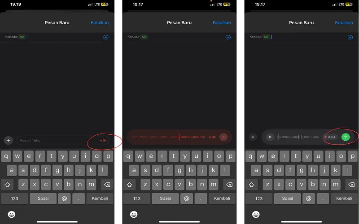 Ilustrasi mengirim voice message di iPhone (FOTO: Indogamers)