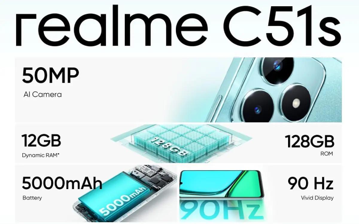 Realme C51s yang hadir di Indonesia (FOTO: Realme)