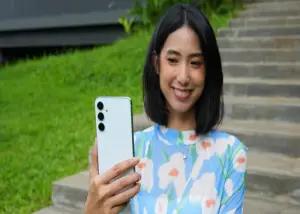Samsung Galaxy A55 5G, salah satu HP mid-range dengan eSIM di tahun 2024. (FOTO: Dok. Samsung Indonesia)