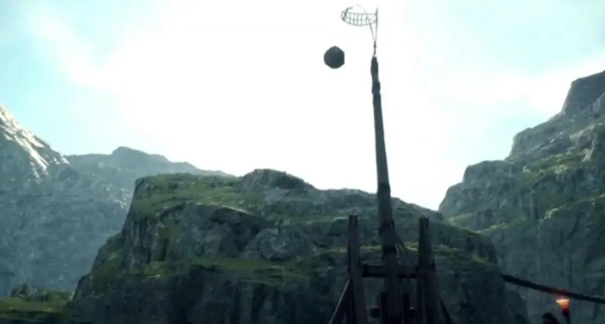 Senjata Catapult di game Dragon's Dogma 2. (Sumber: IGN)