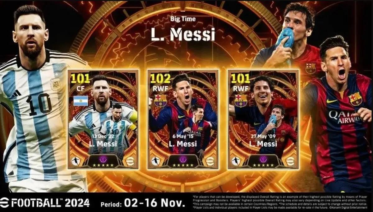 Lionel Messi di game eFootball 2024. (Sumber: Konami)