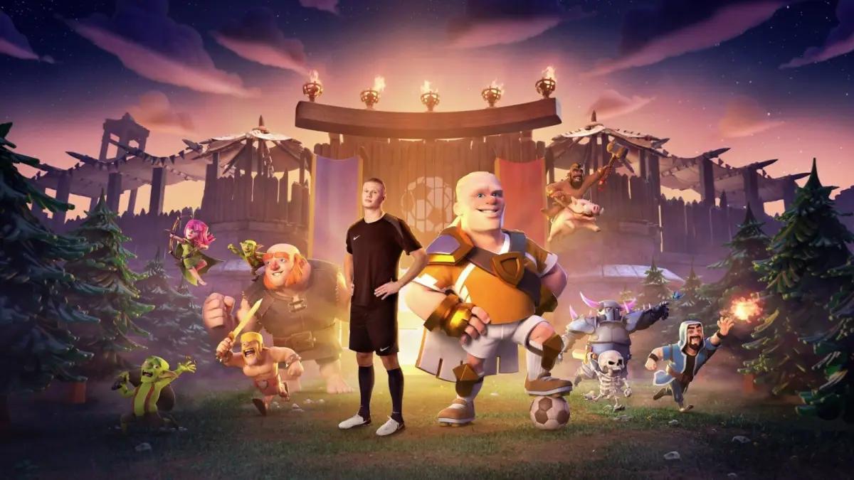 Clash of Clans Rayakan Keberhasilan Musim Bertema Sepak Bola dengan Erling Haaland (Sumber: CoC)