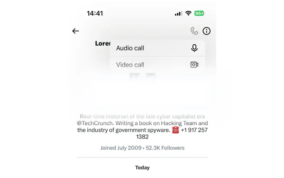 Ilustrasi fitur panggilan telepon dan video call di X Twitter (FOTO: techcrunch.com)