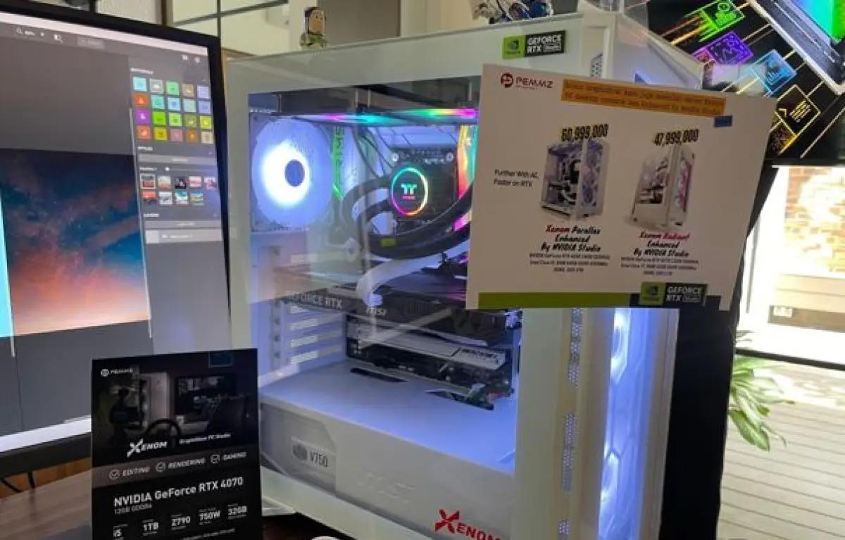 Selain GraphiGlow, Xenom hadirkan 3 PC kustom AI ready. (FOTO: Dok.Xenom)