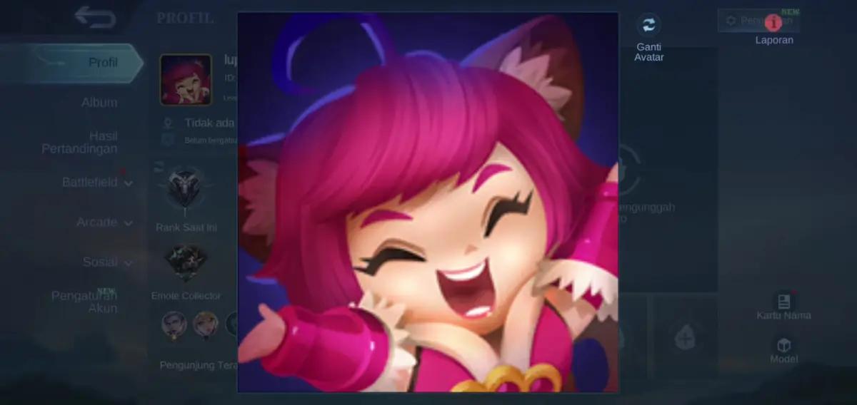 Panduan langkah langkan mengganti foto profil Mobile Legends (FOTO: Tangkap Layar: Mobile Legends)