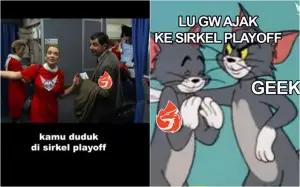 Meme kocak Aura esports lolos playoff MPL ID Season 13. (FOTO: Instagram/auraesports.)