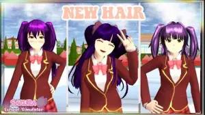 Ganti gaya rambut di Sakura School. (Sumber: Youtube Angelo Official)