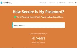Ilustrasi situs Security.org saat cek berapa lama password bisa dijebol oleh hacker (FOTO: Security.org)