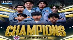 Universitas Gunadarma juara Liga Esports Mahasiswa Nasional 2024 (FOTO: Akademi Garudaku)