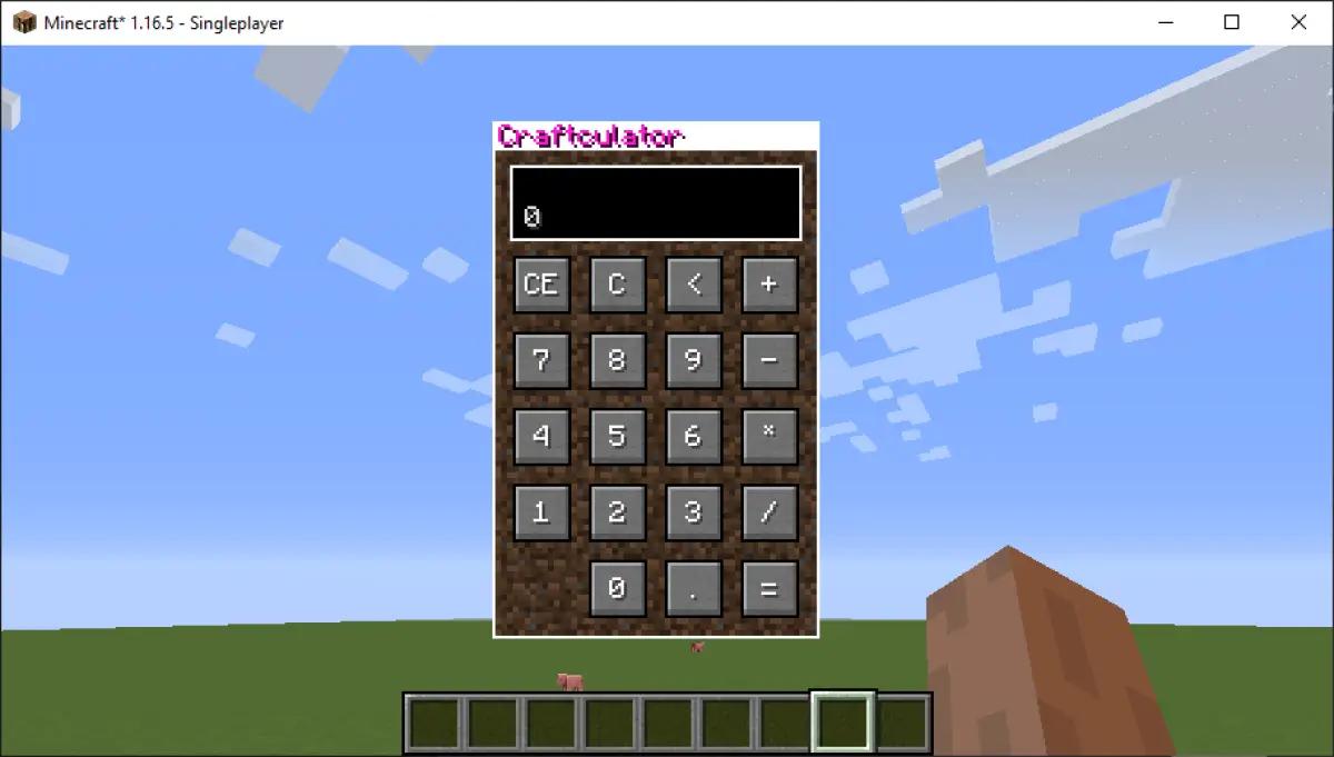 Kalkulator di game Minecraft. (Sumber: Reddit)