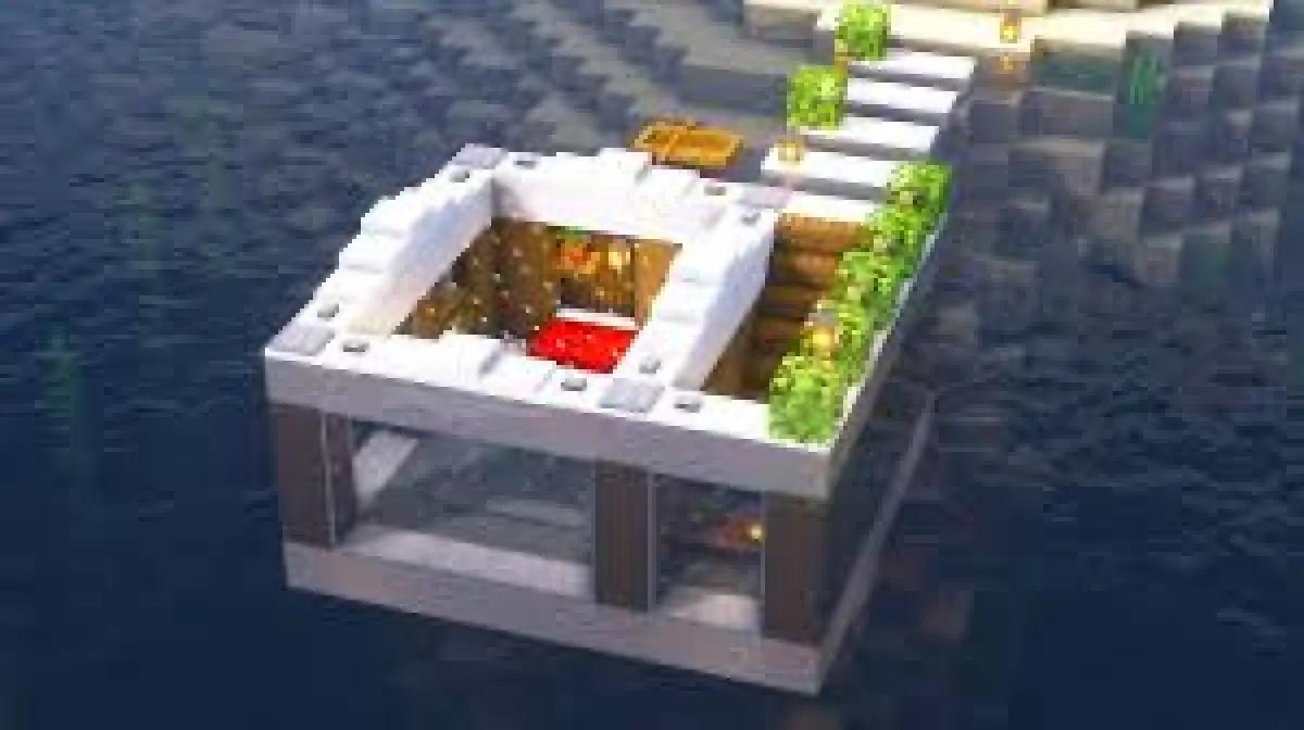 Base atau rumah bawah laut di Minecraft. (Sumber: Youtube Fedo)