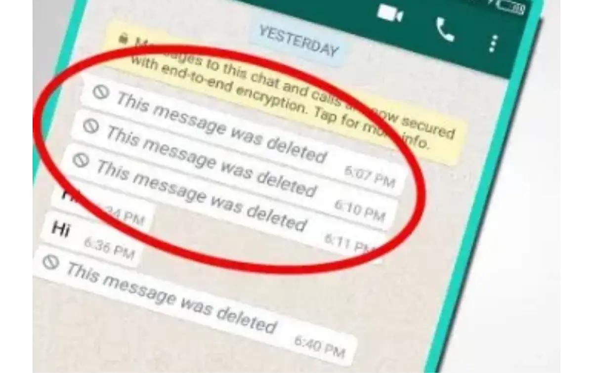 Ilustrasi pesan yang dihapus atau ditarik di WhatsApp oleh pengirim (FOTO: AirDroid)