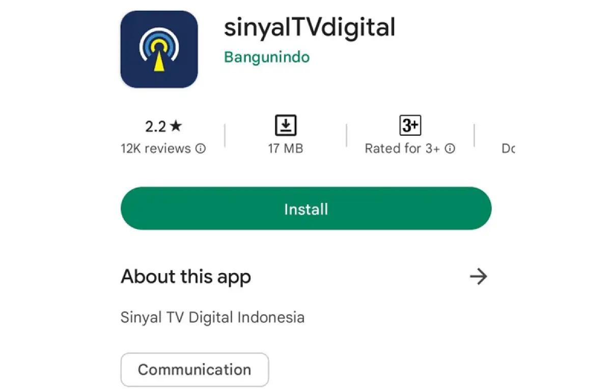 Ilustrasi aplikasi cek sinyal TV digital (FOTO: play.google.com)