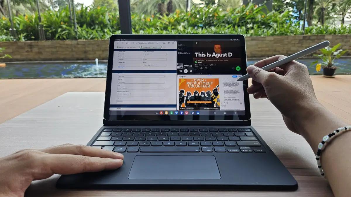 Samsung Galaxy Tab S9 FE, pilihan untuk aktivitas mahasiswa masa kini. (FOTO: Dok.Samsung Indonesia)