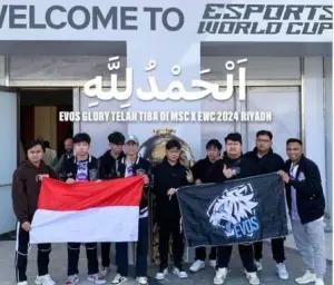 Tim Evos sudah mendarat di Riyadh untuk turnamen MSC 2024. (FOTO: Instagram/evosesports)