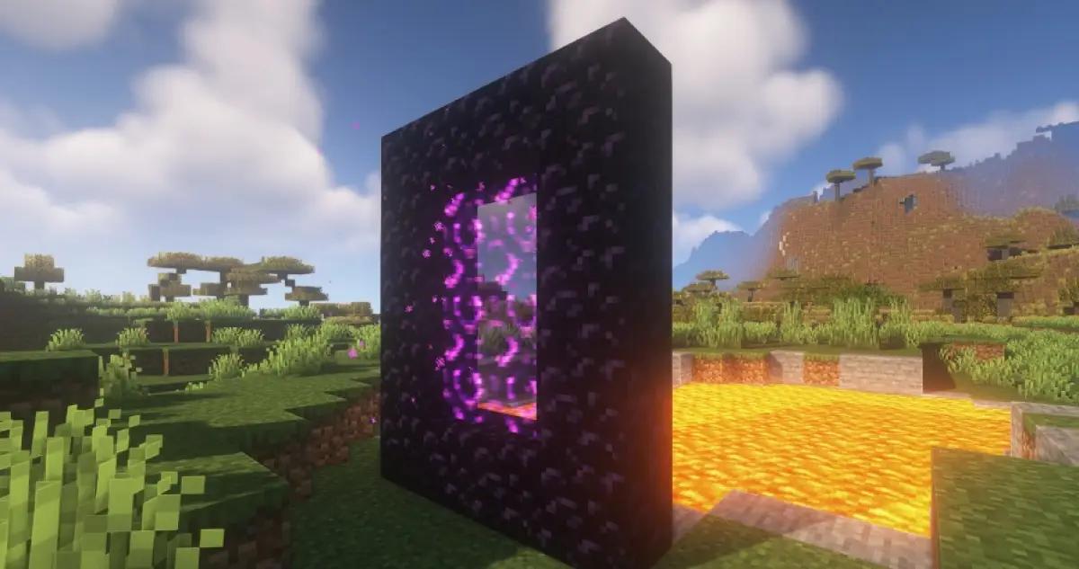 Portal Nether. (Sumber: Minecraft)