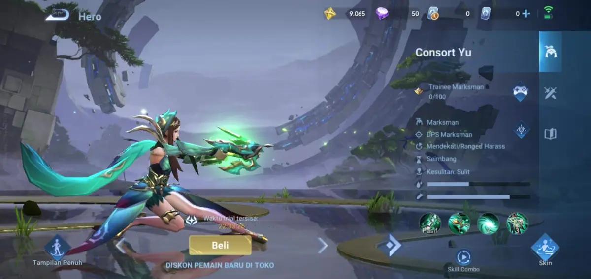 Memahami kemampuan dan tips menggunakan hero Consort Yu (FOTO: Indogamers.com/Ica Juniyanti)