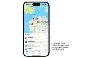 Ilustrasi lacak posisi pasangan dengan iPhone (FOTO: support.apple.com)