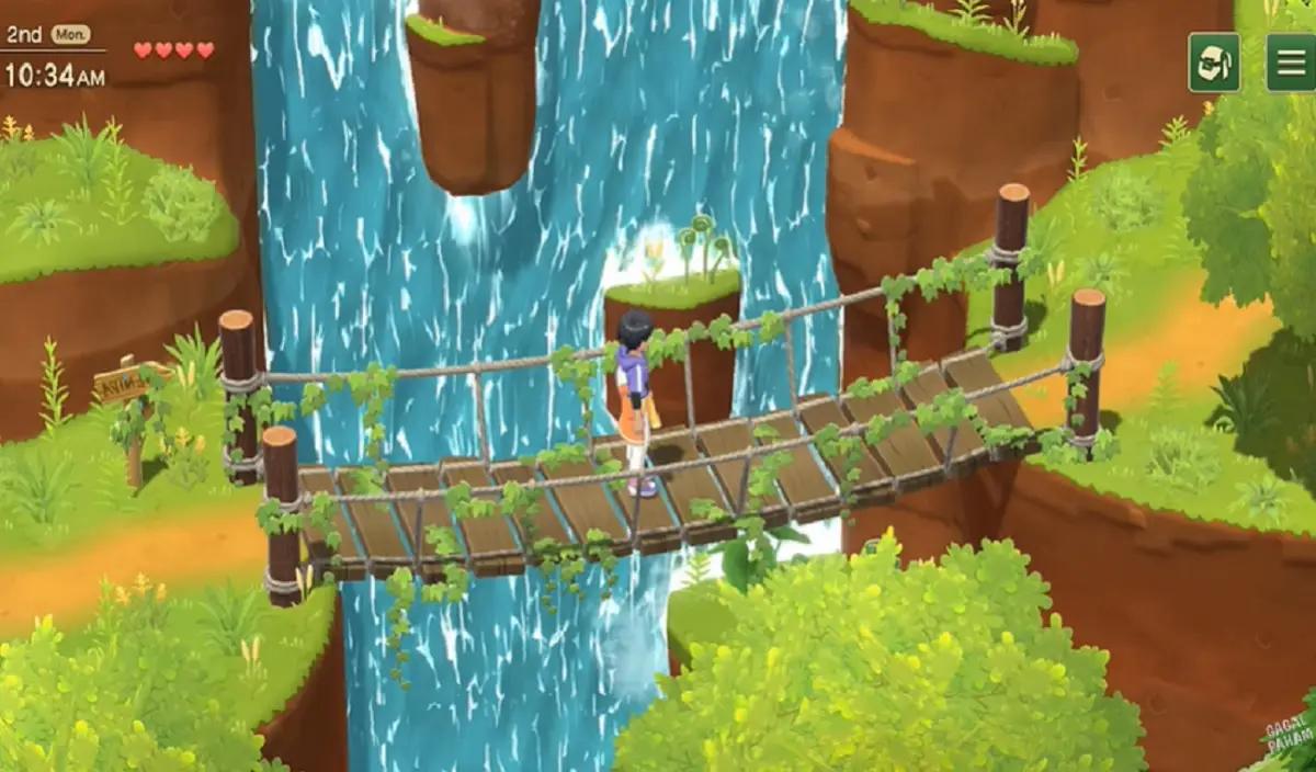 Jembatan dan Bukit di Harvest Moon: Home Sweet Home (FOTO: YouTube/Gagal Paham)