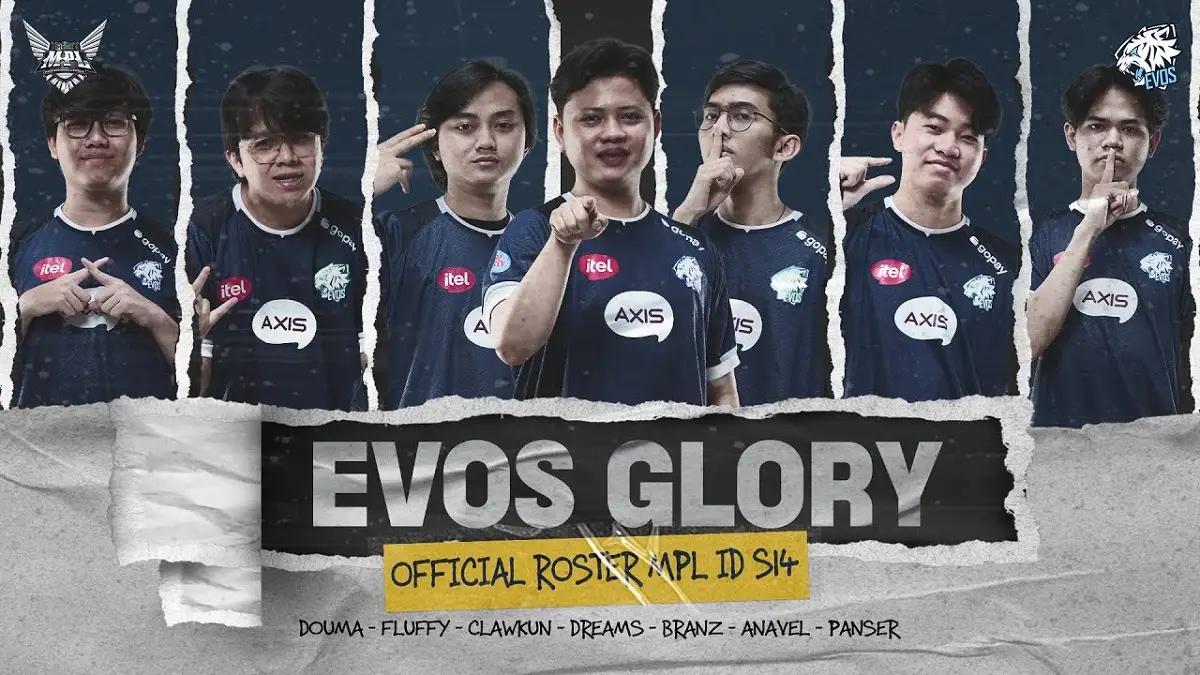 Roster Evos Glory di MPL ID S14 (Foto: YouTube/EVOS TV)